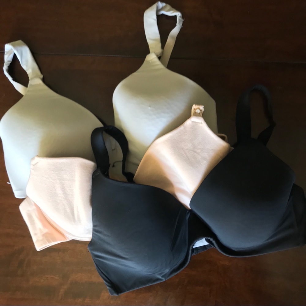 (3) Snap Down Full Coverage Nursing Bras 36 C
